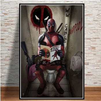 Zabaven Film, Wc Plakati Vroče Deadpool Superheroj In Fotografij Stenske Slike Za Dnevno Sobo Nordijska Dekoracijo Doma Dekor Cuadro