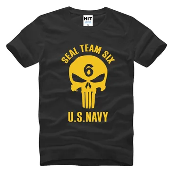 Seal Team Six US NAVY Novost Moški Moški Majica s kratkimi rokavi Tshirt Poletje Novo Kratek Rokav O Vratu Bombaža T-shirt Tee Camisetas Hombre