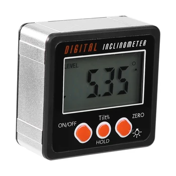 Elektronski Merilnikom. Digitalni Inclinometer 0-360 Aluminij Zlitine Digitalni Kpl. Polje Kota Gauge Merilnik Magneti Osnovno Merilno orodje