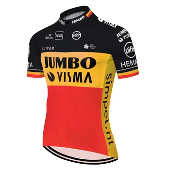 2021 laser cut Jumbo visma kratek maillot ciclismo hombre kolesarski dres mens kolesarski maillot Dirke poletje quick dry kolo jersey