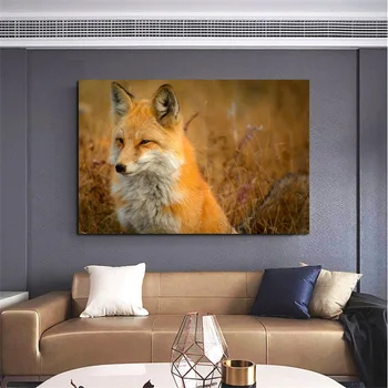 Sodobna Smešno Fox Plakat Platno Stensko Slikarstvo Umetnost, Živali Slike HD Tiskanja Za dnevno Sobo, Spalnica Dekoracijo Cuadros Brez Okvirja
