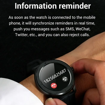 LEMFO T6 Pametno gledati moške HD Full krog Zaslona IP68 Vodotesen Prilagodite Watch face Smartwatch Dolgo Pripravljenosti Za Android IOS