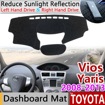 Za Toyota Vios Yaris Belta Soluna XP90 2008~2013 Anti-Slip Mat nadzorna plošča Pokrov Pad Dežnik Dashmat Preprogo Avto Dodatki 2012