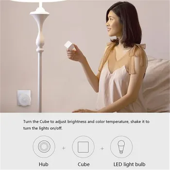 V paketu Prodaja Aqara 9W E27 2700-6500K 806lum Smart Bela Barva LED Žarnice Luči Lučka za Delo z Doma Kompleti Za MOJ Dom APP #