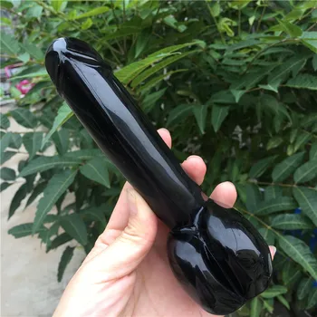Naravni Obsidian Quartz Crystal Ogromen Umetni Penis