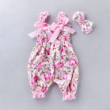 Poletje otroci oblačila dekleta Novorojenčka jumpsuit 2021 novega otroka Romper naramnice lok trendy modni bloomers jumpsuit 0-24M