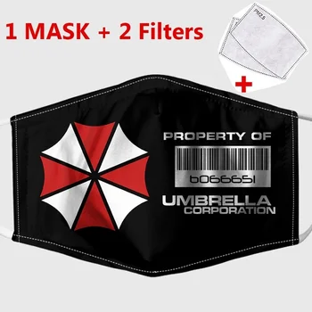 Digitalni Tisk Dežnik Masko za Odrasle Stroj za Večkratno uporabo Cosplay Kostum Maske PM2.5 Filter Dustproof Zaščitni Obraz Ščit