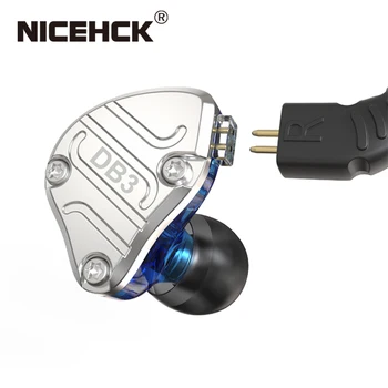 2020 NiceHCK DB3 2DD+1BA Hibridni 3 Gonilnika Enote V Uho Slušalke Zaslon Teče Šport HI-fi Slušalke Slušalka IEM DJ 2Pin NX7 X49