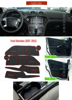 Za Ford Mondeo 2007 - 2012 MK4 Vrata, za Utor Mat Anti-slip Gumo Držalo Vrata Reže Pad Pribor 2008 2009 2010 2011 2013