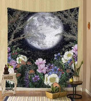 Aggcual Nordijska Psihedelični tapiserija, estetske cvet Metulj Vešča steni visi opremljanje Doma Stenske Odejo Zidana Bedspreads Tap150