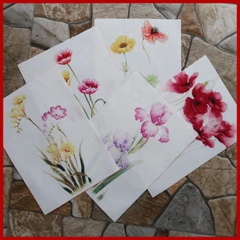 Ročno Krpo Barvanje Poliester Bombaž DIY Mozaik Akvarel Cvetje Platno Digitalni Tisk Decora 5pcs/veliko 15*20 cm * Plain