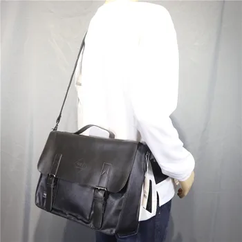 Japonski in korejski Moda Poslovni Moške Torbici Retro Priložnostne Usnje Aktovka Laptop Torbe za Moške Ramenski Messenger Bag
