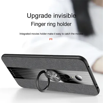 Za Xiaomi Redmi Opomba 5 Krpo Magnetni Kovinski obroč Oporo Anti knock Primeru Za Redmi 5 Plus Telefon zaščitni Pokrov