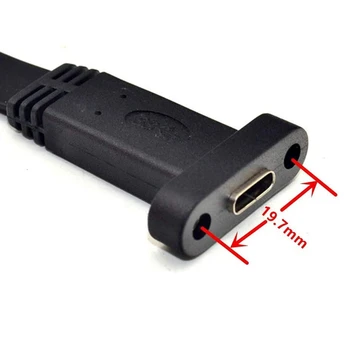 USB 3.1 Tip C Sprednji Plošči Glava Podaljšek Kabla,Tip E na USB 3.1 Tip C Kabel,Notranji Kabel,s Ploščo(50 cm)