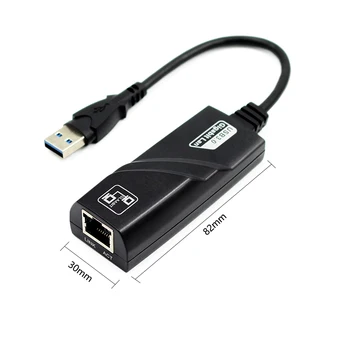 USB 3.0, da RJ45 Ethernet Adapter Lan Omrežij 10/100/1000 Mb / s Omrežna kartica za Macbook Tablet PC Win 7 8 10 XP