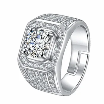 Izvor AAA Karat Diamond Gemstone S925 Sterling Srebrni Prstan za Moške Anillos De Bizuteria Posla Srebro 925 Nakit Polje