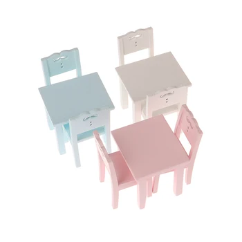 Pohištvo Leseno Jedilno Mizo Stol, Model Določa Simulacije Lutke Dodatno Dekoracijo 1:12 Lutke Miniaturni