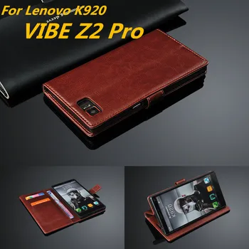 Za fundas Lenovo VIBE Z2 Pro držalo za kartico pokrov primeru za Lenovo VIBE Z2 Pro K920 usnje telefon primeru ultra tanke denarnice flip pokrov