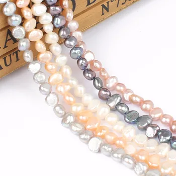 Moda naravnih 6-7mm irregualar Obliko biserna ogrlica Za Ženske Dekle sladkovodnih biserna ogrlica, nakit, izdelava diy