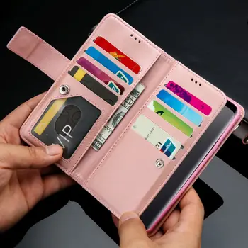 Imetnik kartice Zadrgo Denarnice Primeru Pokrovček za Samsung Galaxy A70 A50 A40 A20e M10 A10 A71 A51 A21S A41 Luksuzni Silikona, Usnjena torbica