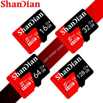 SHANDIAN Modra Pomnilniško Kartico 32GB 64GB 8GB 16GB 4GB Smart tf kartice brezplačna dostava za Visoke hitrosti Razred 10 TF Kartica za telefone/kamera