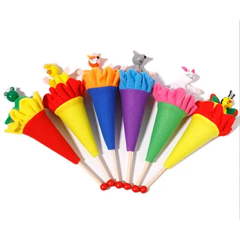 6 kos/Set Živali teleskopsko palico Otroške igrače otroška ročaja palico igrača izobraževalne igrače, klepetanje Mobilne Igrača Za Otroka Zgodnjega Učenja