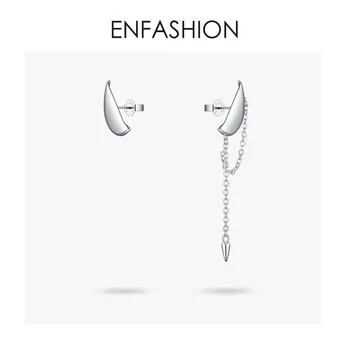 ENFASHION Punk Earlobe Skladu Spike Stud Uhani Za Ženske Zlata Barva Asimetrične Tassel Majhne Earings Modni Nakit E191129