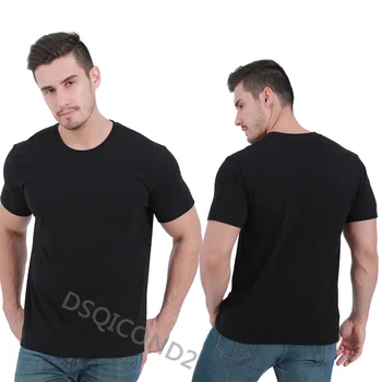 DSQICOND2 Poletje Moda Bombaž Priložnostne Smešno T-shirt Moški Kratkimi Hipster Kul Vrhovi Tees Solid Majica za Moške Nekaj Vrhovi