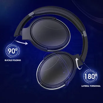 FDBRO Bluetooth Hi-fi Stereo Slušalke Pasivne šumov Brezžične Bluetooth Slušalke Zložljive Slušalke z Mikrofon Za Telefon