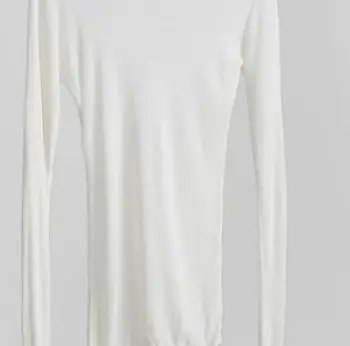 2020 Visoke Kakovosti Plain Majica s kratkimi rokavi Ženske Bombaž Elastična Osnovne majice Ženske Priložnostne Vrhovi Dolg Rokav Seksi Tanke T-shirt glej skozi