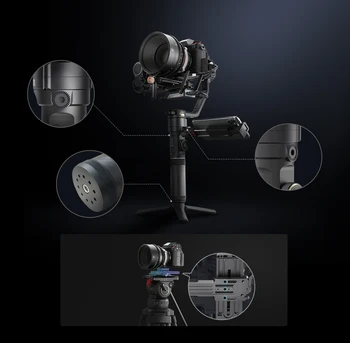 Zhiyun Žerjav 2S Stabilizator 3-Osni Ročni Gimbal Bluetooth 5.0 za Canon, Sony, Nikon DSLR Fotoaparat Crane2S