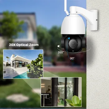 ANBIUX 1080P 30X Optični Zoom Brezžični PTZ IP Kamero dvosmerni Audio WIFI Prostem CCTV Varnosti Video Kamera 80 Night Vision