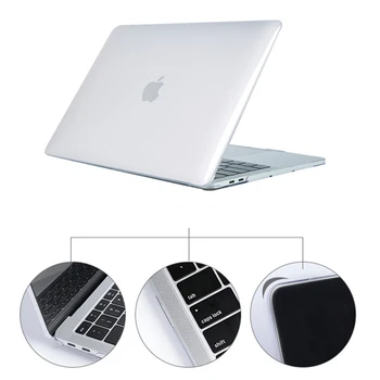 Kristalno Težko Laptop Primeru za MacBook Air Pro Retina 11 12 13 15 16 Primeru Prozoren Pokrov za Funda Macbook Air 13 Dotik bar