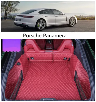 Za Porsche Panamera 2018 2019 2020 Polno Zadaj Prtljažnik Pladenj Linijskih Tovora Mat Tla Zaščitnik Foot Pad Preproge