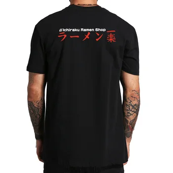 Naruto Tshirt Ramen Spredaj Nazaj Natisni Cool Darila Japonski Ulične Visoke Kakovosti Bombaž Vrhovi Tee