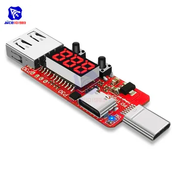 Tip-C USB PD2.0 PD3.0 5V-20V Električne Prevara Moč Sproži LED Digitalni USB Detektor Tester Napetosti Tekoči Meter Tester