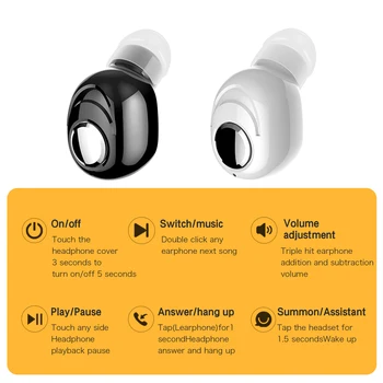 Novi Mini Brezžična tehnologija Bluetooth 5.0 Slušalke Športne Gaming Slušalke z Mikrofonom za Prostoročno uporabo Slušalke Stereo Čepkov Za telefon glasbe