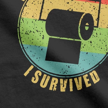 Toaletni Papir Pomanjkanje 2020 sem Preživela T-Majice za Moške Panike Bombaž Tees Okrogle Ovratnik Kratek Rokav T Shirt Poletje Vrhovi