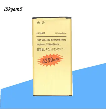 ISkyamS 1x 4350mAh EB-BG900BBE EB-BG900BBC Zlato Baterija Za Samsung Galaxy S5 SV I9600 G900A G900P G900T G900V