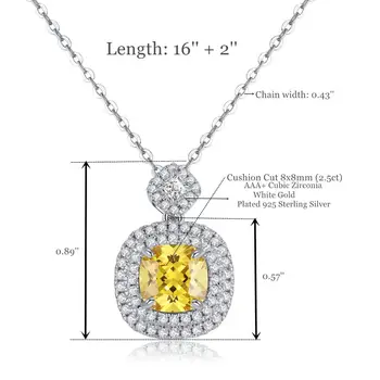 8 mm S925 Fine Nakit Sterling Srebro Blazine Cut Ogrlico, Obesek Lab-ustvarili diamond Karat Posla Poroko Predlog Darilo