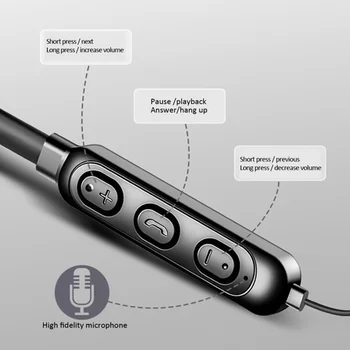 Bluetooth 5.0 Neckband Slušalke Brezžične Stereo Šport Magnetni Slušalke Športne Teče IPX5 Vodotesne Slušalke
