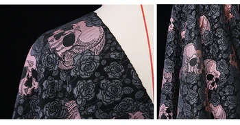 145 cm, širina Francije Uvoženo Rose Kovinski Jacquardske Brocade Tkanine,3D jacquardske preja, barvane tkanine za Womens Plašč Obleko, Krilo