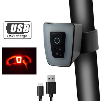 Izposoja Luč 5 Načini USB Polnilne Kolo Zadnje Luči Mini LED MTB Kolo Čelada, Svetilka, Kolesarjenje Varnost opozorilna Lučka