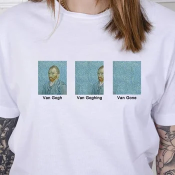 Van Gogh Van Goghing Van Šel Meme Smešno T-Shirt Unisex Hipsters Srčkan Natisnjeni Tee