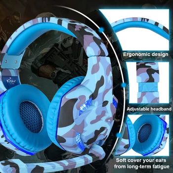 Posodobitev Prikrivanje Žične Slušalke z Mikrofonom, 50mm Zvočnika za Stereo Slušalke, Nad Uho Igralec Čelada Za PS4 Laptop PC Telefon