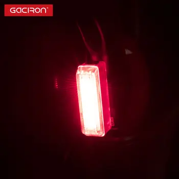 GACIRON NOVO Kolo Zadnje Luči USB Charge Varnost Opozorilo Pregleden Izposoja LED Svetilke Vodotesne Noč Jahanje, Kolesarjenje Luč