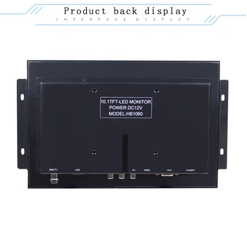 10 inch odprite vdelani kabinet varnostnih industrijski LCD monitor HDMI VGA BNC HD vmesnikom