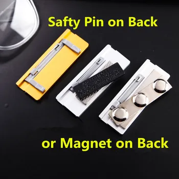 7x2.5 cm Aluminij Zlitine Osebje Številka Ime Značko krožnike, ki jih Safty Pin ali Magnet Zamenljive za enkratno uporabo s Tiskanjem 30pcs