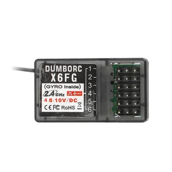 DUMBORC X6F/X6FG 2.4 G 6CH Radijski Sistem Kontrole Sprejemnik za X4/X5/X6 RC Oddajnik Daljinski upravljalnik w/ Žiroskop LED Luči