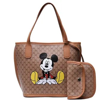 Disney ženske novo natisnjeni Risanka Mickey torba modni vse-tekmo prenosni diagonalno pu verige torbico vrečko 21*21*13